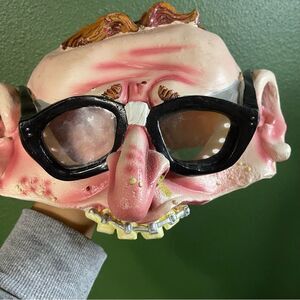 adult scary nerdy halloween mask with glasses